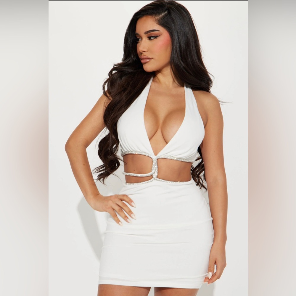 White cut-out dress